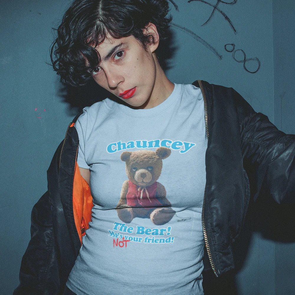 Imaginary Chauncey the Bear Blue Unisex Tee - Image 2